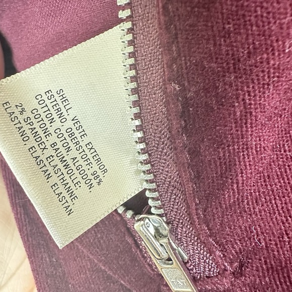 Anthropologie Pilcro Burgundy Corduroy Belted Wide Leg Jumpsuit Size Small / 4 - Picture 9 of 9